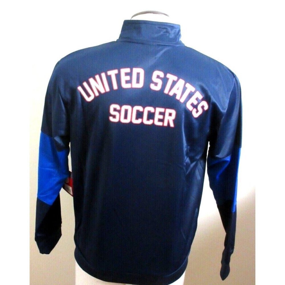 Men's U.S. Soccer Icon Sports Full zip Track Jacket Striker Navy Blue NWT